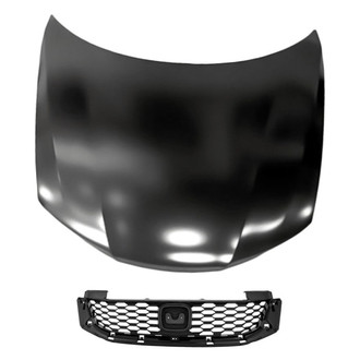Replacement - 2-Piece (Hood Panel, Grille) (CAPA Certified)