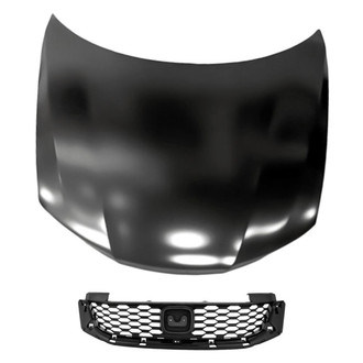 Replacement - 2-Piece (Hood Panel, Grille) (CAPA Certified)