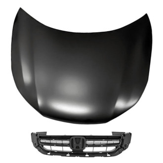 Replacement - 2-Piece (Hood Panel, Grille) (CAPA Certified)