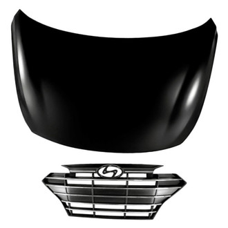 Replacement - 2-Piece (Hood Panel, Grille) (CAPA Certified)
