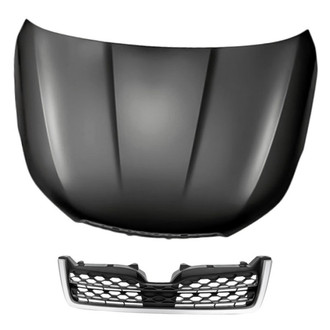 Replacement - 2-Piece (Hood Panel, Grille) (CAPA Certified)