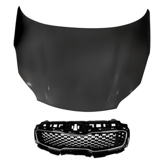 Replacement - 2-Piece (Hood Panel, Grille)