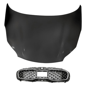 Replacement - 2-Piece (Hood Panel, Grille) (Standard Line)