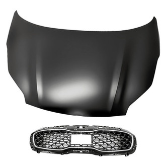 Replacement - 2-Piece (Hood Panel, Grille) (Standard Line)