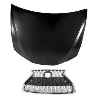 Replacement - 2-Piece (Hood Panel, Grille)