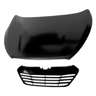 Replacement - 2-Piece (Hood Panel, Grille) (CAPA Certified)