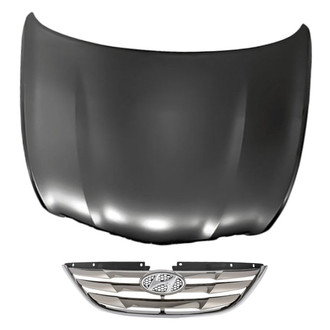 Replacement - 2-Piece (Hood Panel, Grille) (Standard Line)