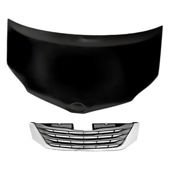 Replacement - 2-Piece (Hood Panel, Grille) (CAPA Certified)