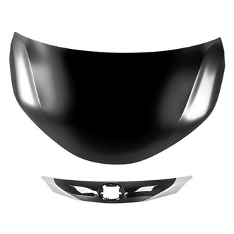 Replacement - 2-Piece (Hood Panel, Grille) (CAPA Certified)