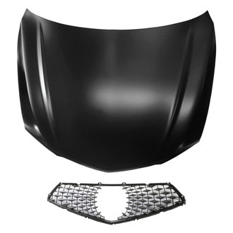 Replacement - 2-Piece (Hood Panel, Grille) (CAPA Certified)