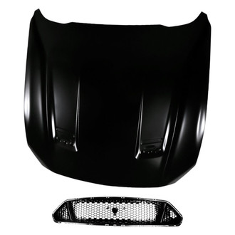 Replacement - 2-Piece (Hood Panel, Grille) (CAPA Certified)
