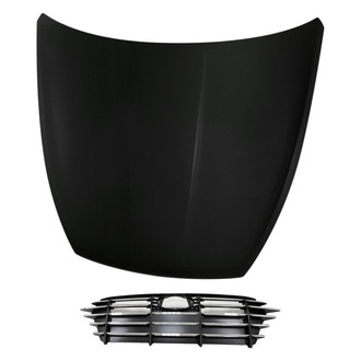 Replacement - 2-Piece (Hood Panel, Grille) (CAPA Certified)