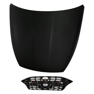 Replacement - 2-Piece (Hood Panel, Grille) (CAPA Certified)