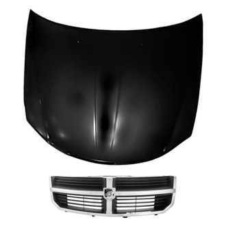 Replacement - 2-Piece (Hood Panel, Grille) (CAPA Certified)