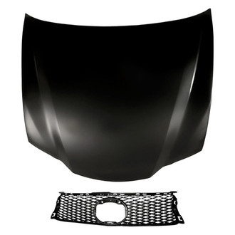 Replacement - 2-Piece (Hood Panel, Grille) (CAPA Certified)