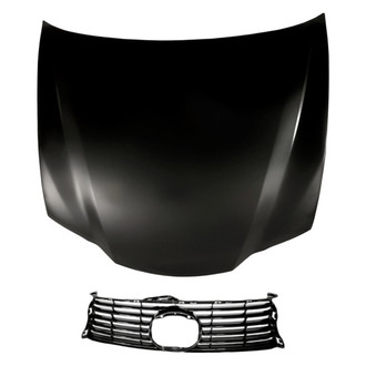 Replacement - 2-Piece (Hood Panel, Grille) (CAPA Certified)