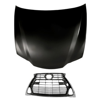 Replacement - 2-Piece (Hood Panel, Grille) (CAPA Certified)