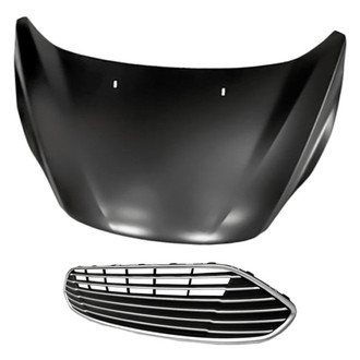 Replacement - 2-Piece (Hood Panel, Grille) (CAPA Certified)