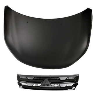 Replacement - 2-Piece (Hood Panel, Grille) (CAPA Certified)