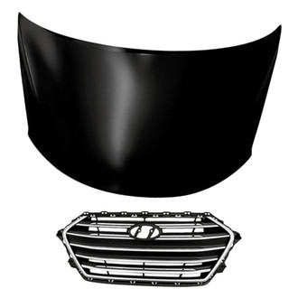 Replacement - 2-Piece (Hood Panel, Grille) (CAPA Certified)