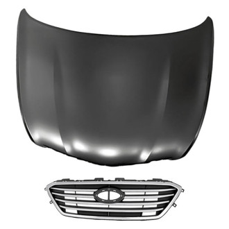 Replacement - 2-Piece (Hood Panel, Grille) (CAPA Certified)