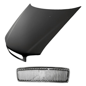 Replacement - 2-Piece (Hood Panel, Grille) (Standard Line)