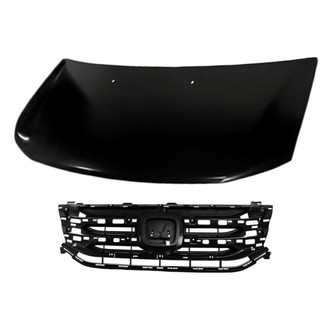 Replacement - 2-Piece (Hood Panel, Grille) (CAPA Certified)