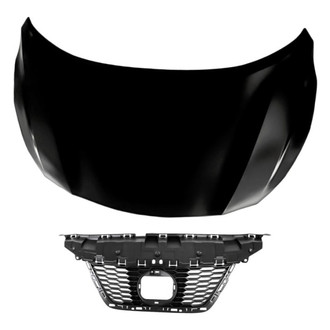 Replacement - 2-Piece (Hood Panel, Grille) (CAPA Certified)