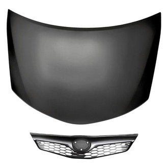 Replacement - 2-Piece (Hood Panel, Grille) (CAPA Certified)