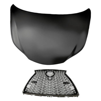 Replacement - 2-Piece (Hood Panel, Grille) (Standard Line)