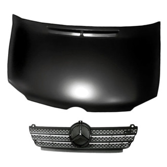Replacement - 2-Piece (Hood Panel, Grille) (Standard Line)