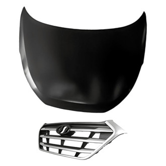 Replacement - 2-Piece (Hood Panel, Grille) (CAPA Certified)