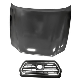 Replacement - 2-Piece (Hood Panel, Grille) (CAPA Certified)