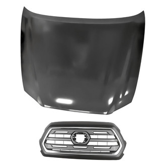 Replacement - 2-Piece (Hood Panel, Grille) (CAPA Certified)