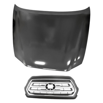Replacement - 2-Piece (Hood Panel, Grille) (CAPA Certified)