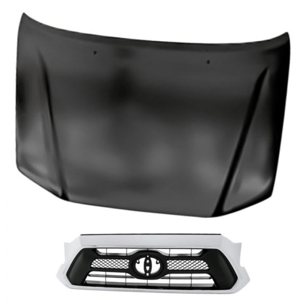 Replacement - 2-Piece (Hood Panel, Grille)