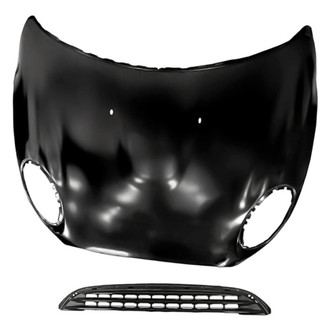 Replacement - 2-Piece (Hood Panel, Grille) (CAPA Certified)