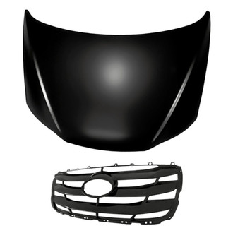 Replacement - 2-Piece (Hood Panel, Grille) (CAPA Certified)