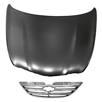 Replacement - 2-Piece (Hood Panel, Grille) (CAPA Certified)