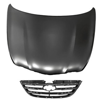 Replacement - 2-Piece (Hood Panel, Grille) (CAPA Certified)