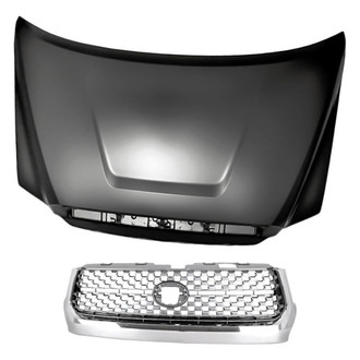 Replacement - 2-Piece (Hood Panel, Grille) (CAPA Certified)