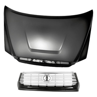 Replacement - 2-Piece (Hood Panel, Grille) (CAPA Certified)