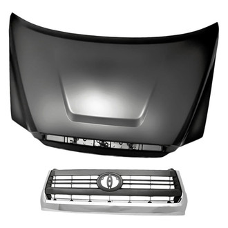 Replacement - 2-Piece (Hood Panel, Grille) (CAPA Certified)