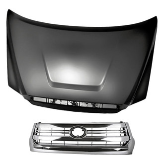Replacement - 2-Piece (Hood Panel, Grille) (CAPA Certified)