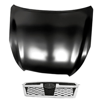 Replacement - 2-Piece (Hood Panel, Grille) (CAPA Certified)