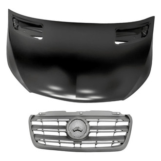 Replacement - 2-Piece (Hood Panel, Grille) (CAPA Certified)