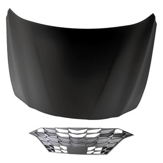 Replacement - 2-Piece (Hood Panel, Grille) (CAPA Certified)