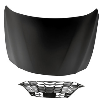 Replacement - 2-Piece (Hood Panel, Grille) (CAPA Certified)