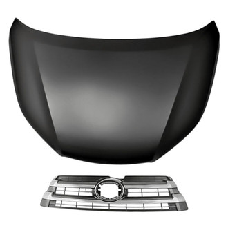 Replacement - 2-Piece (Hood Panel, Grille) (CAPA Certified)