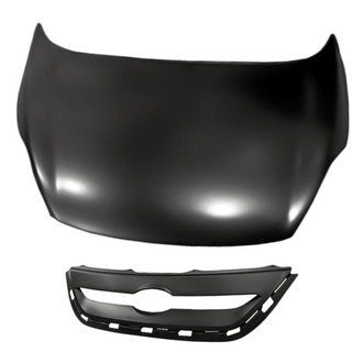 Replacement - 2-Piece (Hood Panel, Grille) (CAPA Certified)